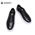 ABINITIO Chinese Popular Light Weight Black Cow Leather Casual Shoes For Men